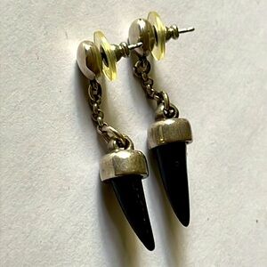UNO de 50 Earrings silver and black spikes edgy
